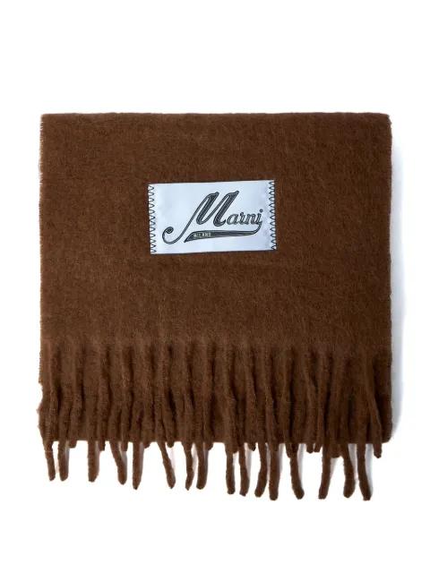 fringed rectangle scarf by MARNI
