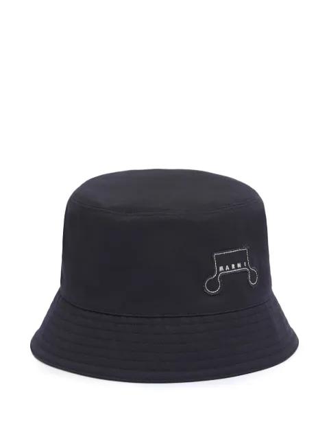 gabardine bucket hat with Trunkaroo patch by MARNI