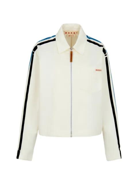 gabardine zip overshirt with stripes by MARNI
