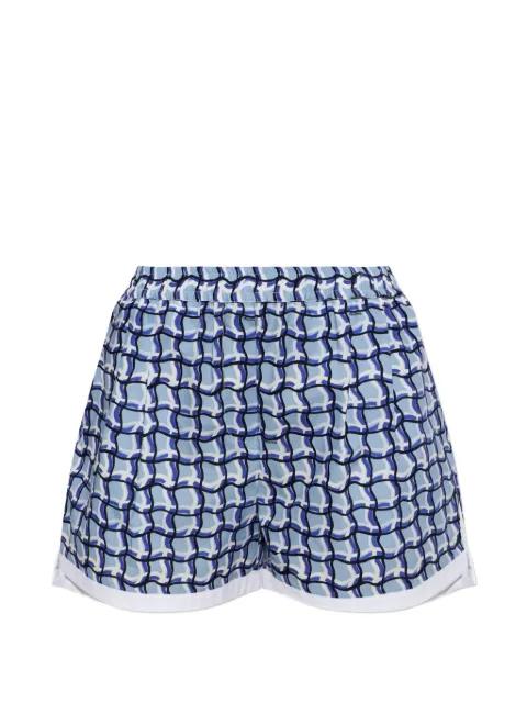 geometric-print elasticated-waistband shorts by MARNI