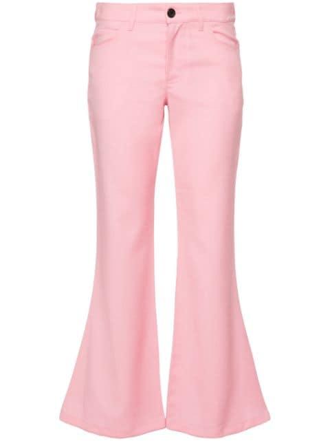 grain de poudre flared trousers by MARNI