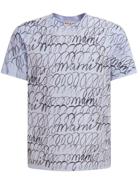 graphic-print cotton T-shirt by MARNI