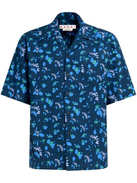 graphic-print cotton shirt by MARNI