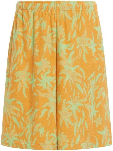 graphic-print drop-crotch shorts by MARNI