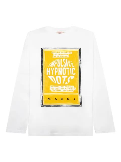 graphic-print long-sleeve T-shirt by MARNI