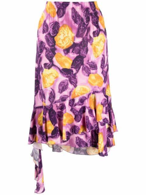 graphic-print midi skirt by MARNI