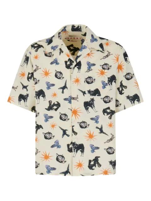 graphic print short-sleeve shirt by MARNI