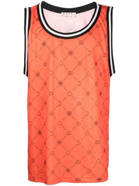 graphic-print vest top by MARNI