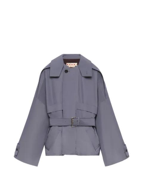 grey nylon blouson with belt by MARNI