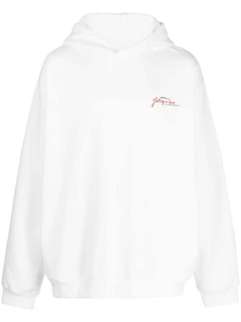 heart-print cotton hoodie by MARNI