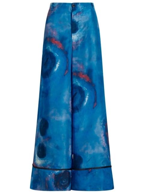 high-waist wide-leg trousers by MARNI