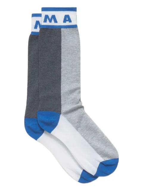 intarsia-knit logo socks by MARNI