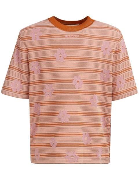 intarsia-logo knitted cotton T-shirt by MARNI