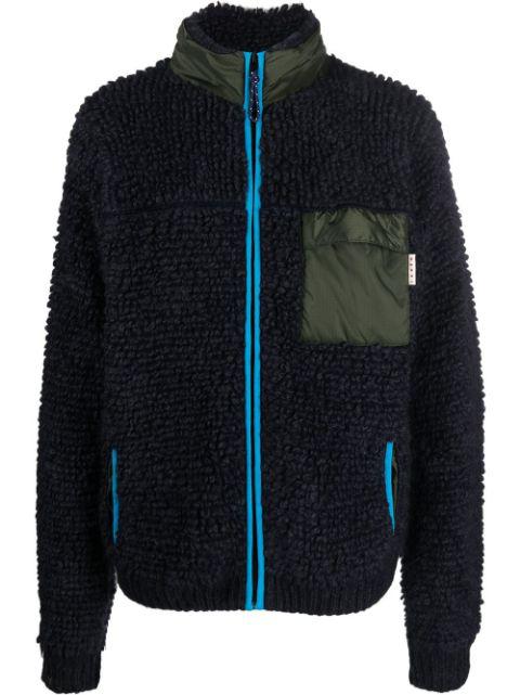 knitted zip-up cardigan by MARNI