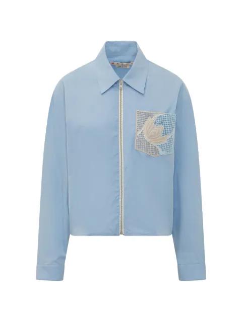 lace-detail pocket shirt by MARNI