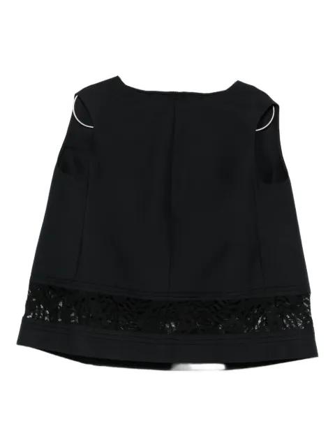 lace-insert sleeveless blouse by MARNI