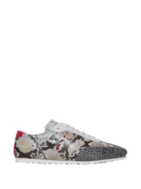 lace-up animal-print sneakers by MARNI