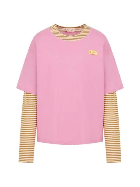 layered cotton T-shirt by MARNI
