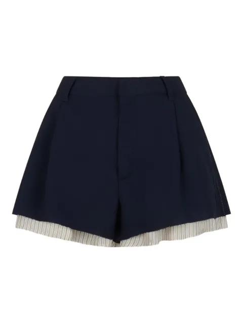 layered pleated shorts by MARNI