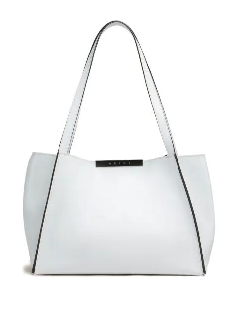 leather Cresta E/W small tote bag by MARNI