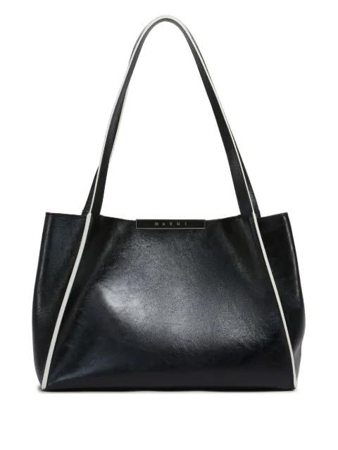 leather Cresta E/W small tote bag by MARNI