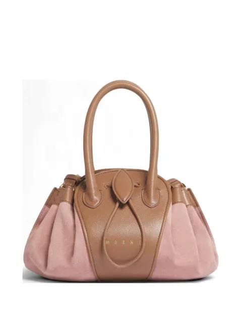 leather and suede Tulipea small handbag by MARNI