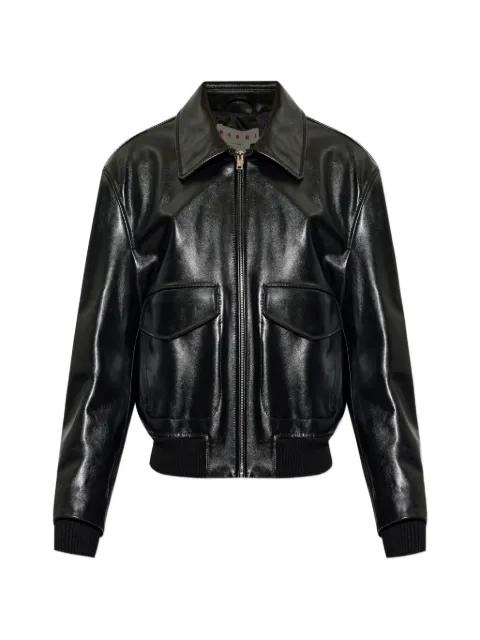 leather jacket by MARNI