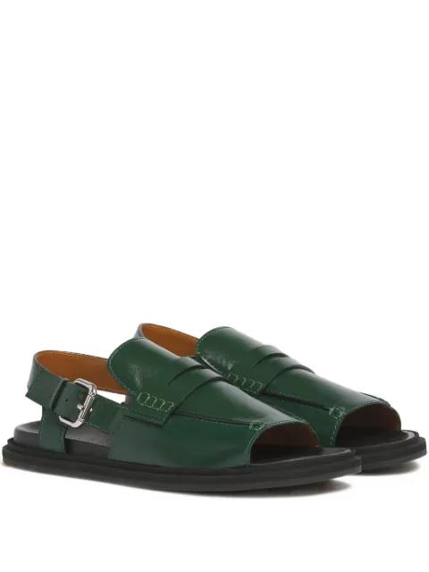 leather loafer sandal by MARNI