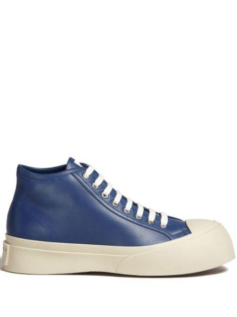 leather mid-top sneakers by MARNI