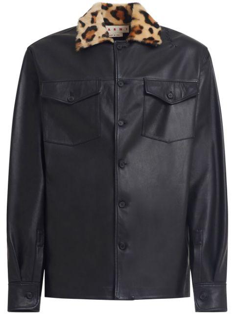 leather shirt by MARNI