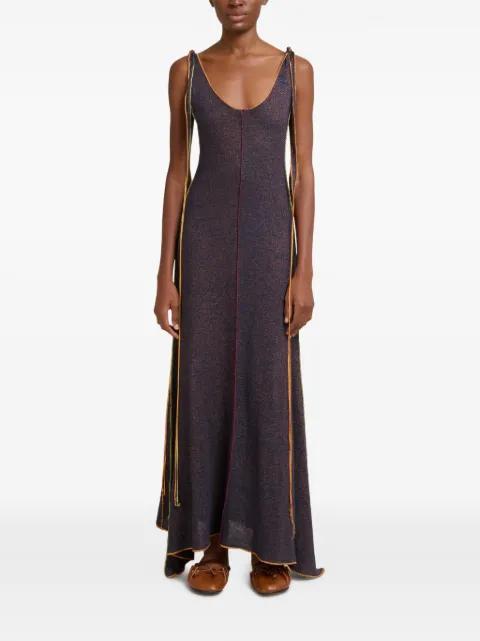 linen-viscose dress with colorful edges by MARNI