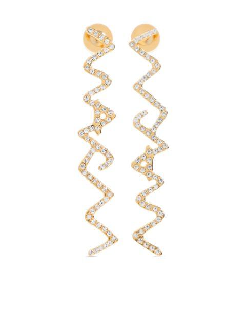 logo drop earrings by MARNI