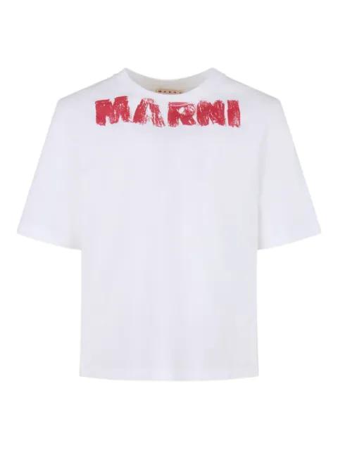 logo-embroidered T-shirt by MARNI