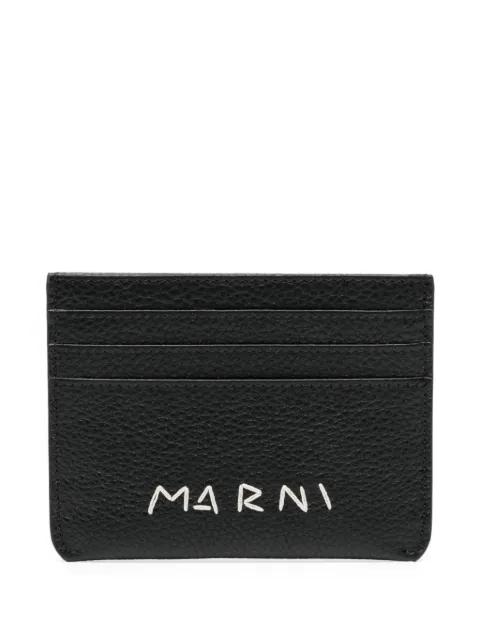 logo-embroidered cardholder by MARNI