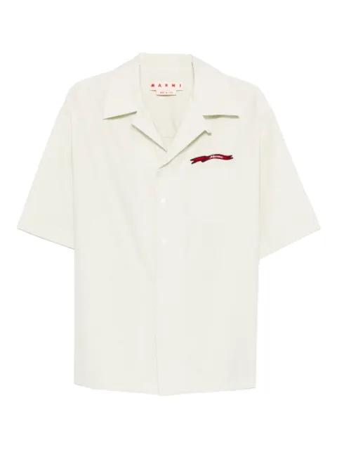 logo-embroidered chest-pocket shirt by MARNI