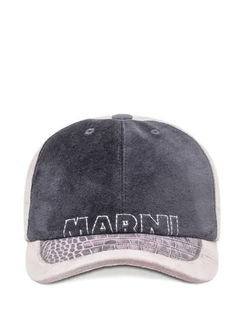 logo-embroidered cotton baseball cap by MARNI