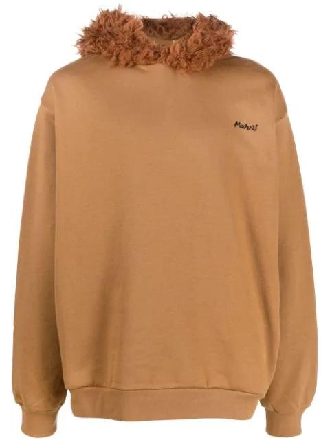 logo-embroidered hoodie by MARNI