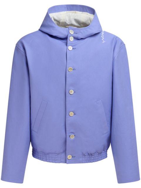 logo-embroidered hoodied jacket by MARNI