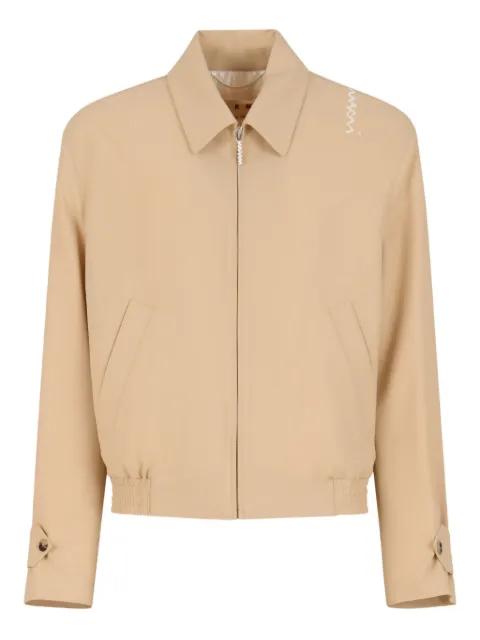 logo-embroidered jacket by MARNI