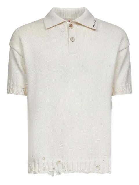 logo-embroidered polo shirt by MARNI