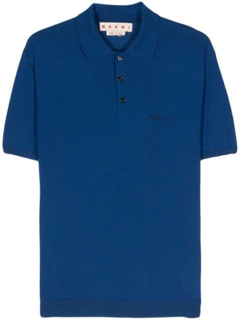 logo-embroidered polo shirt by MARNI