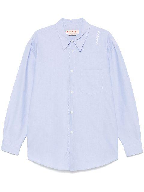 logo-embroidered shirt by MARNI