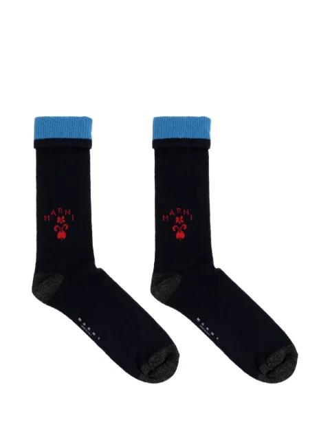 logo-embroidered socks by MARNI