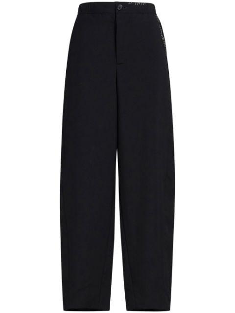 logo-embroidered tapered trousers by MARNI