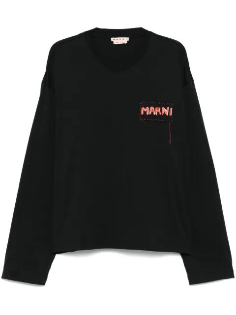 logo-patch T-shirt by MARNI
