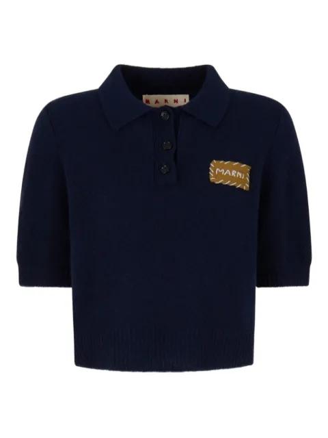 logo-patch polo shirt by MARNI