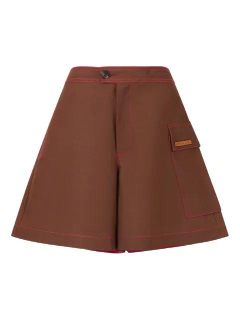 logo-patch shorts by MARNI