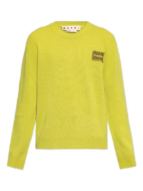 logo-patch sweater by MARNI