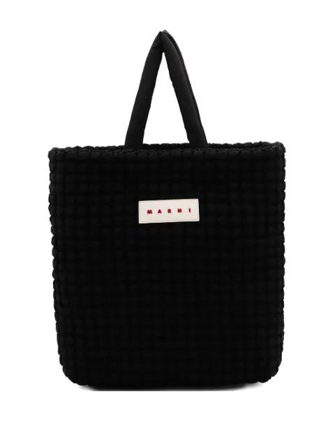logo-patch tote bag by MARNI