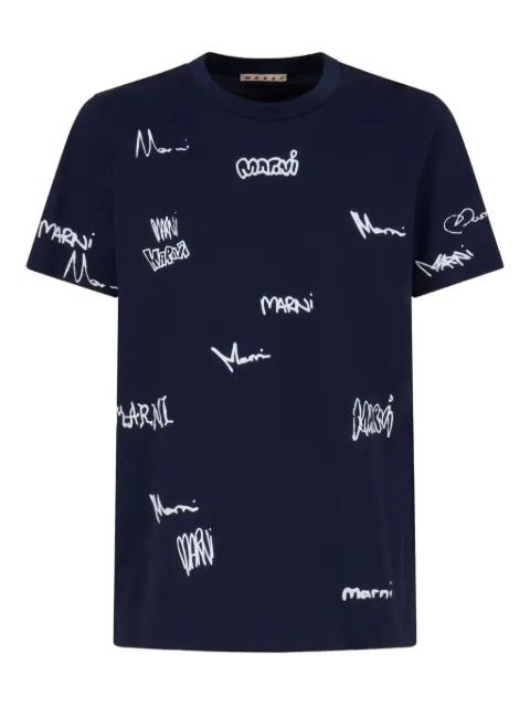 logo-print T-shirt by MARNI